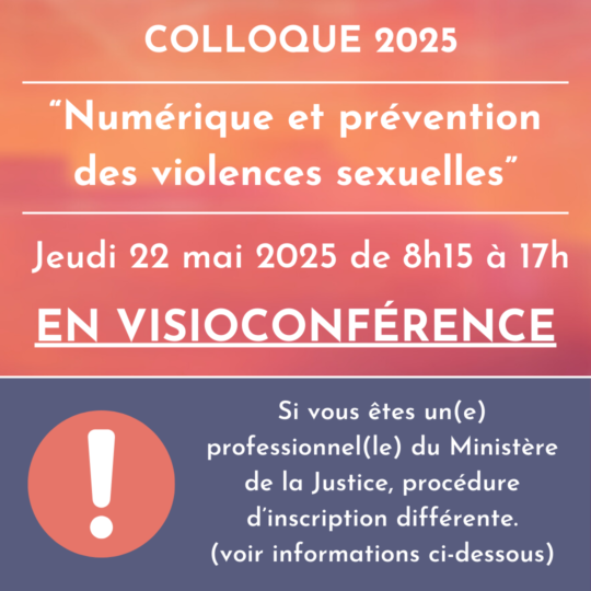 Colloque : Numérique et prévention des violences sexuelles - Distanciel